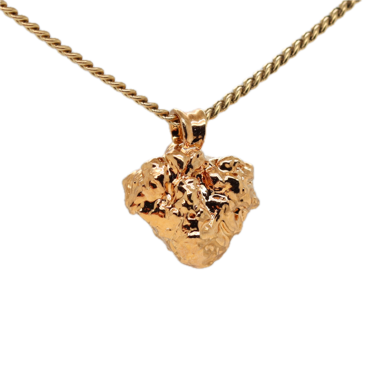 Real Gold Bud Pendant | Runtz Strain Cannabis Jewelry with Sapphire