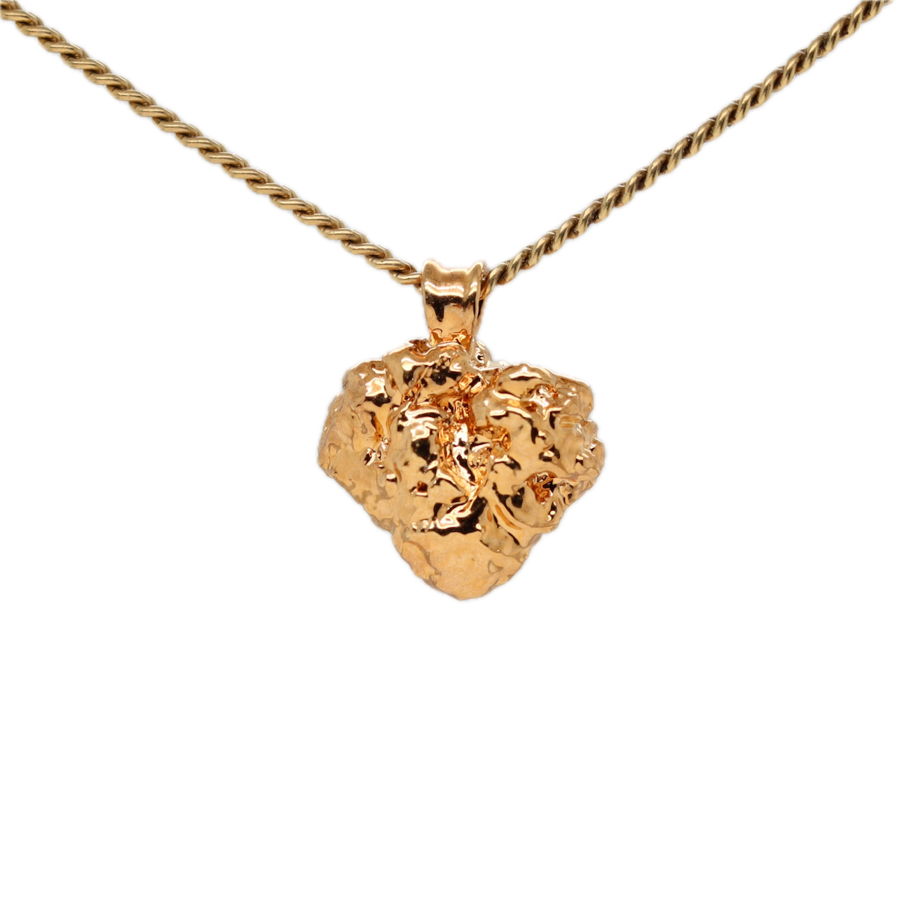 Real Gold Bud Pendant | Runtz Strain Cannabis Jewelry with Sapphire