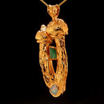 Load image into Gallery viewer, 18k Special Collection Pendant with Emerald, Opal, Ruby
