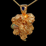 Load image into Gallery viewer, 24k OG Kush Bud with Ethiopian Opal and Sapphire
